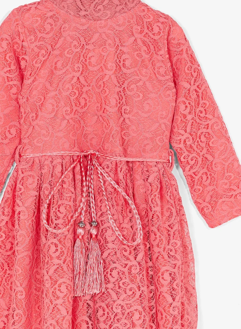 Little Golden Apple Little Lace Tassel Dress